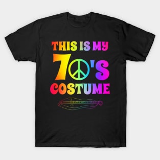Groovy Dulcimerist This Is My 70s Costume Halloween Party Retro Vintage T-Shirt